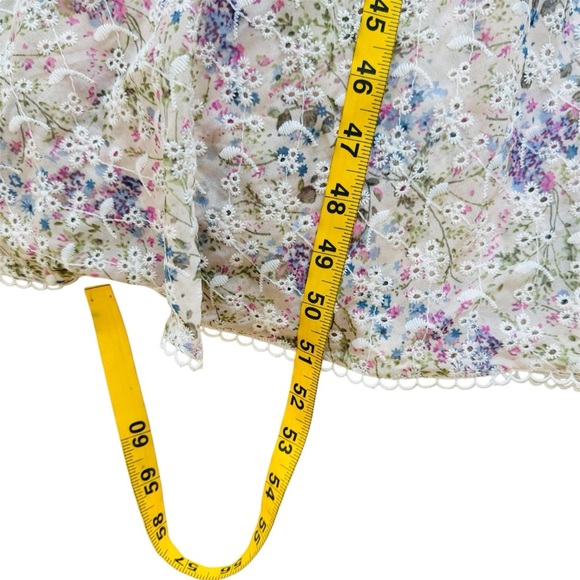 MIKAEL AGHAL Embroidered Asymmetric elbow sleeve Midi Dress - Picture 10 of 10